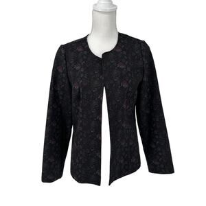 Chico's Floral Wonderland Printed Ponte Jacket Sz 0 (Small 4)